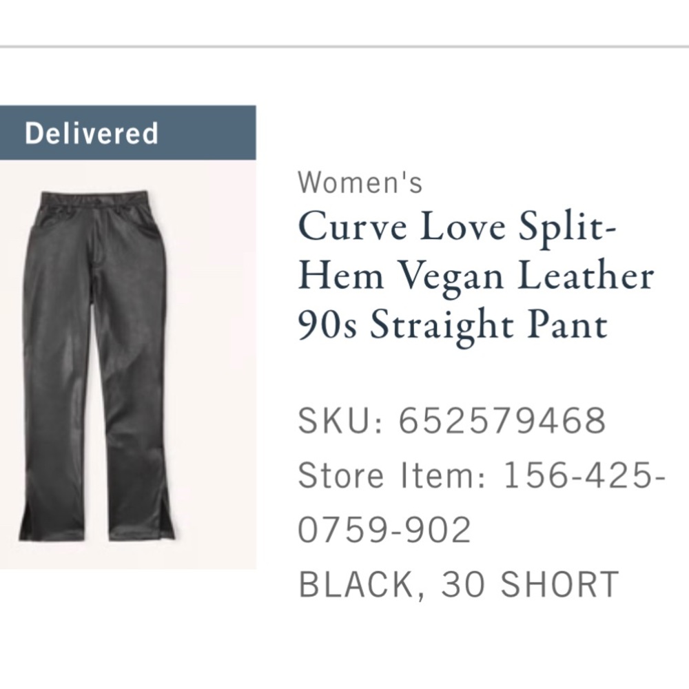 Abercrombie vegan leather pants
